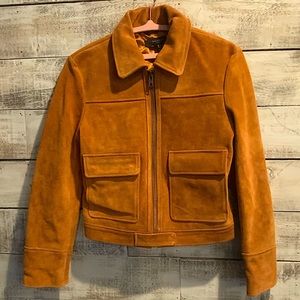 NWT FREE PEOPLE MUUMBA SEXY SUEDE JACKET SIZE 4. RETAIL $498 MANGO SHERBERT